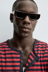 ROUND NECK STRIPED LINEN COTTON T-SHIRT