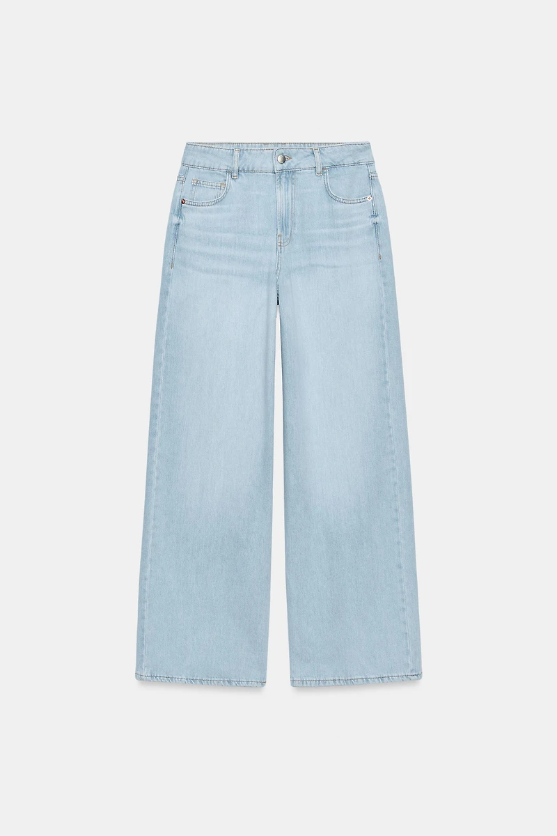 Z1975 WIDE LEG MID-RISE JEANS WITH PRESSED CREASE