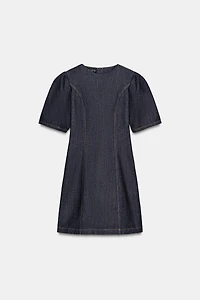 ROBE COURTE EN DENIM Z1975 À MANCHES BOUFFANTES