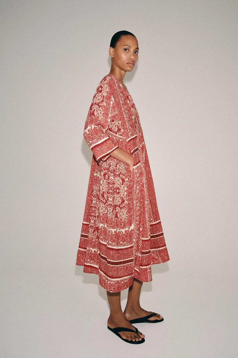 ZW COLLECTION PRINTED MIDI DRESS