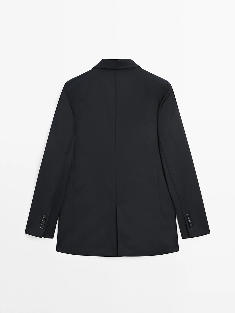 Blazer à deux boutons 100 % extra-fin