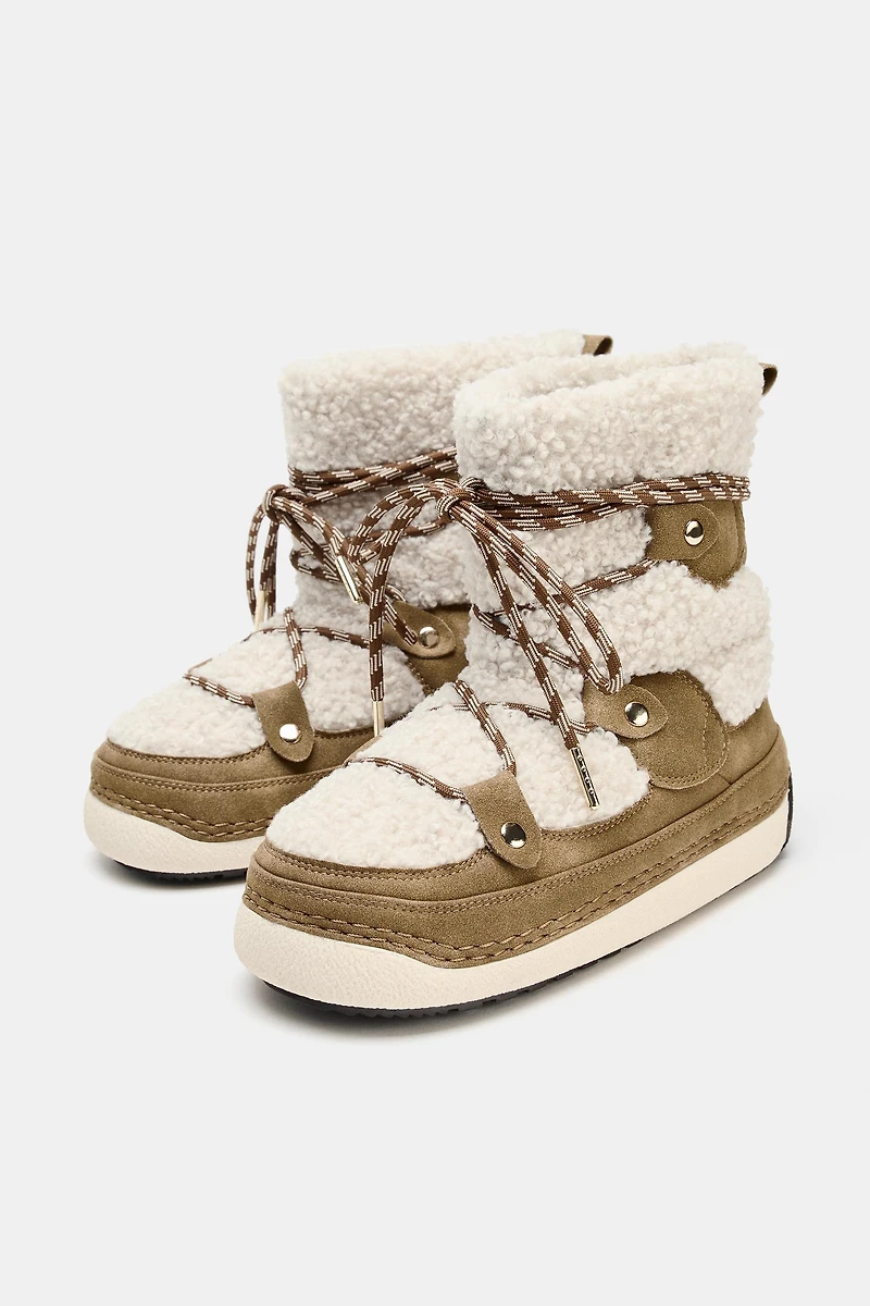 CONTRASTING ANKLE BOOTS SKI COLLECTION