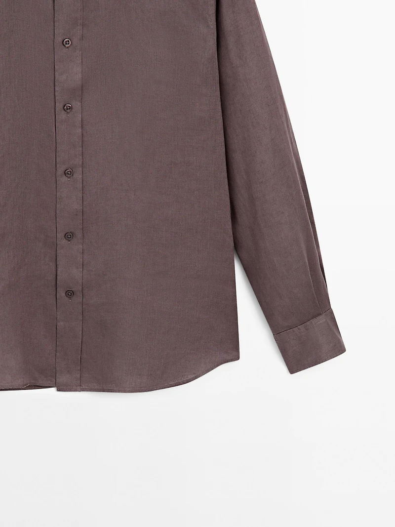 100% linen slim fit shirt
