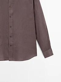 100% linen slim fit shirt