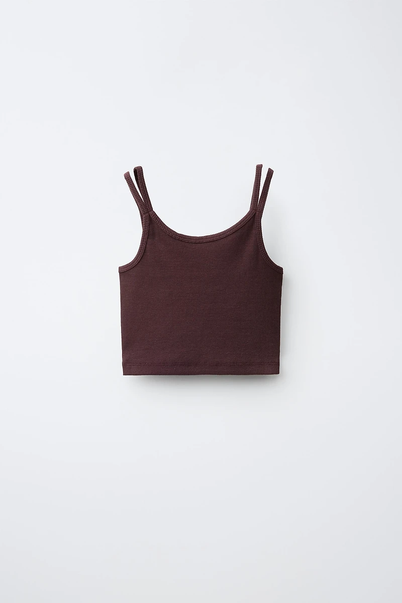 RIBBED TOP AND STRAIGHT PANTS SET