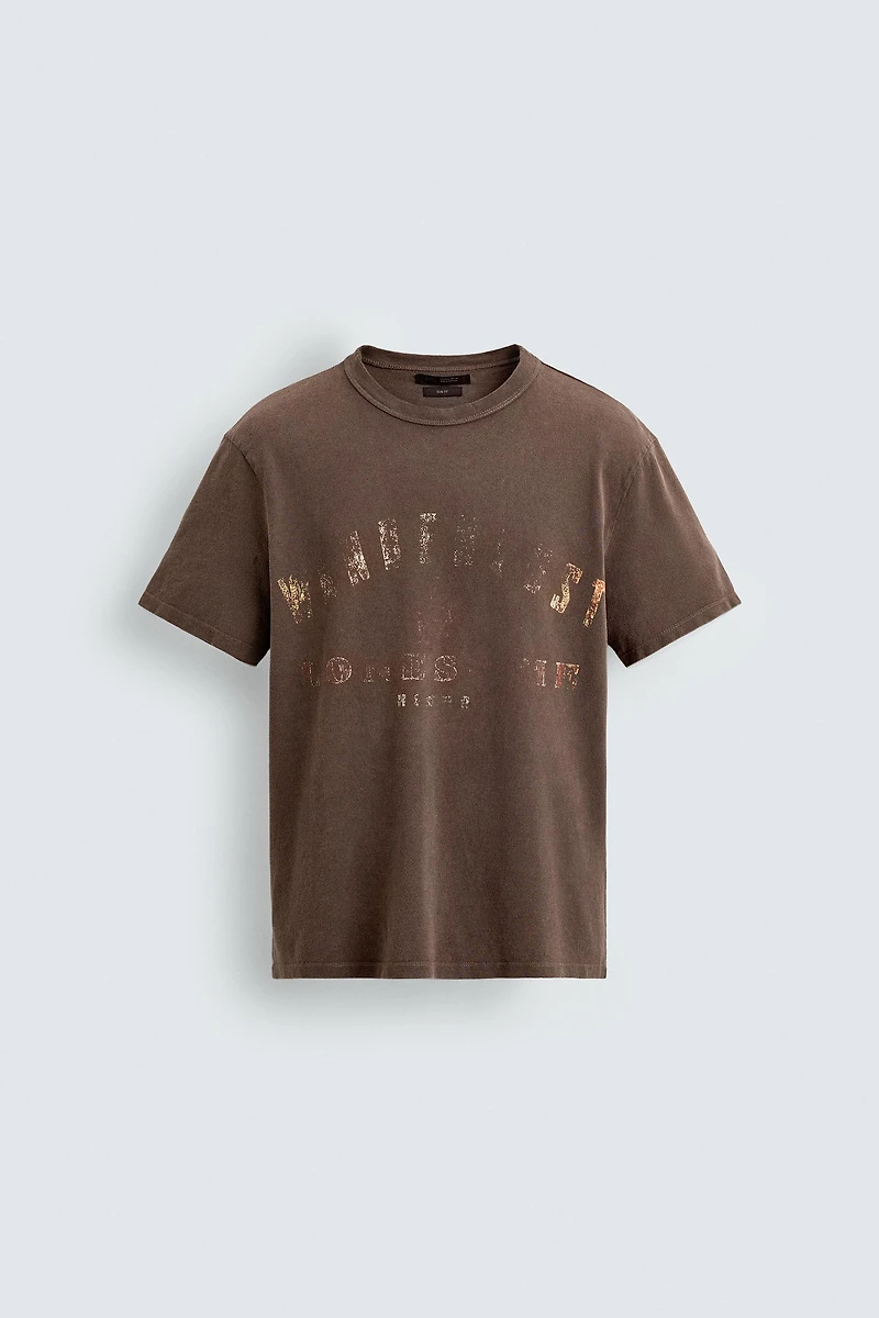 T-SHIRT EN MAILLE IMPRIMÉ LAV