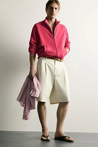 RELAXED FIT ZIP-UP SWEATSHIRT
