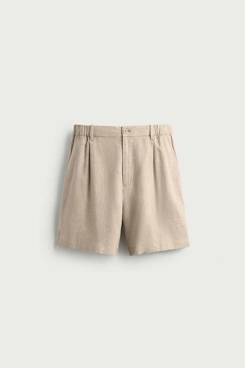 BERMUDA RELAXED LIN ET VISCOSE