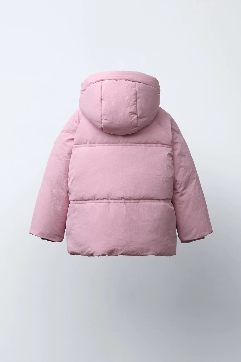 VESTE REMBOURRÉE À CAPUCHE DÉPERLANTE