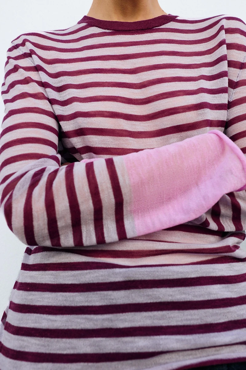 STRIPED KNIT JUMPER