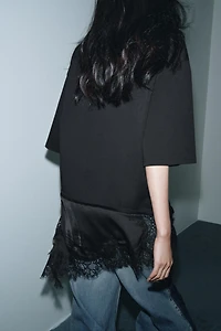 COMBINATION LACE T-SHIRT