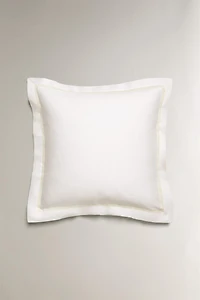 SATEEN PILLOWCASE WITH HEMSTITCHING EMBROIDERY