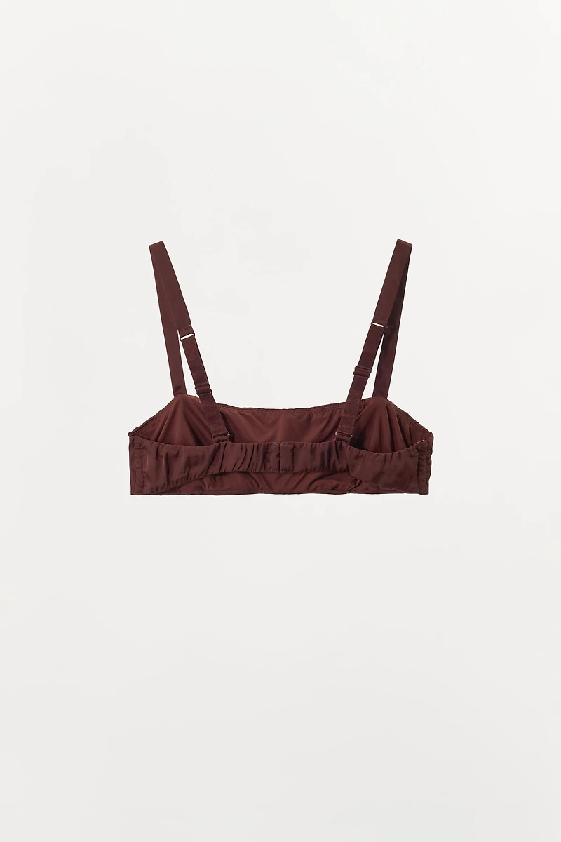SATIN BANDEAU BRALETTE
