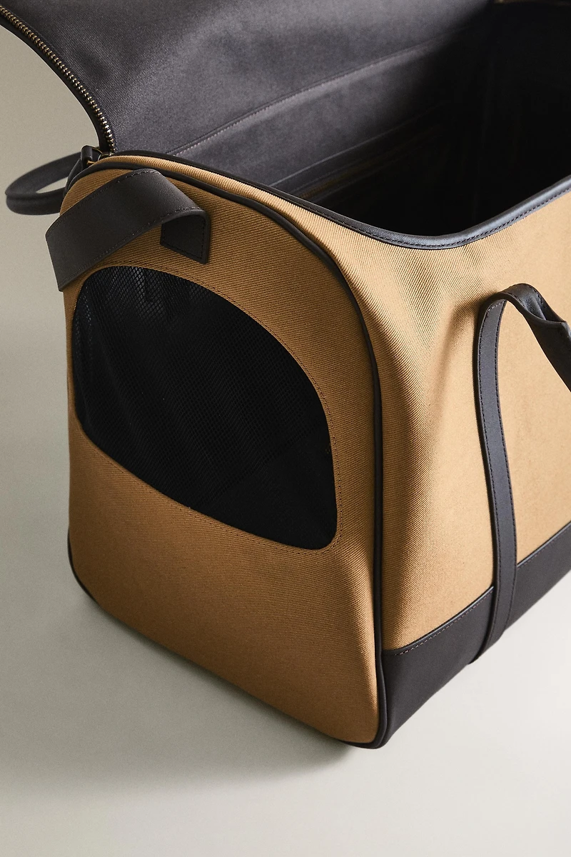 LEATHER PET CARRIER