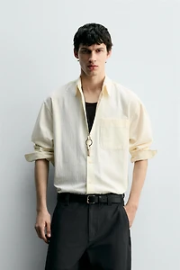 TEXTURED STRIPED SHIRT