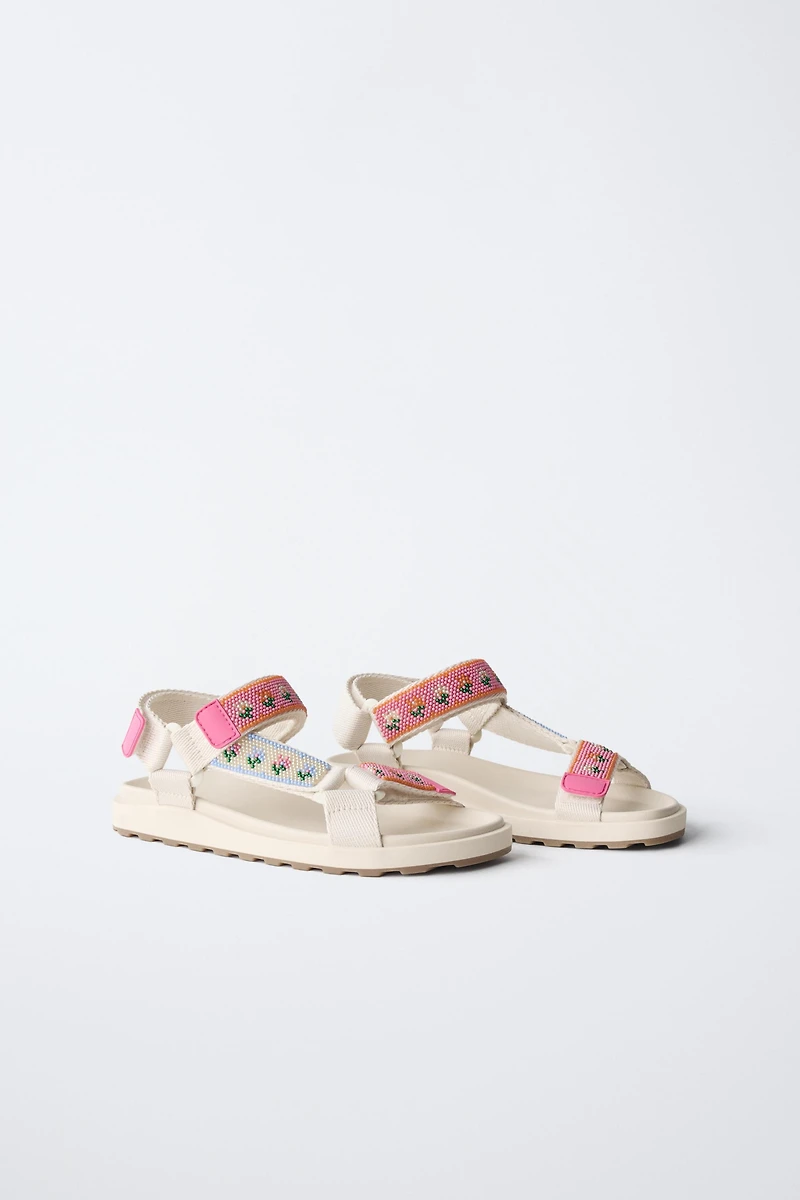 BEADED TECHNICAL SANDALS