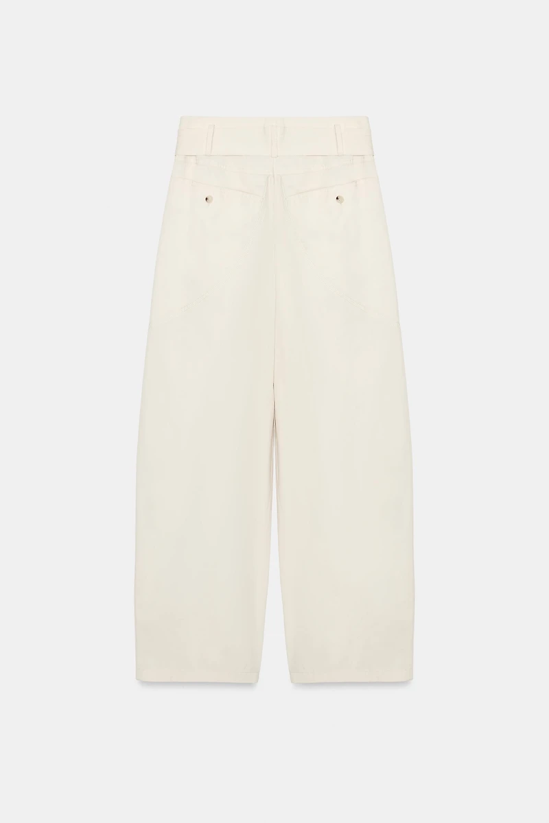 BELTED BAGGY PANTS