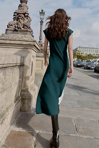 COMBINATION MIDI DRESS