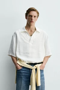 FLUID TOPSTITCHED POLO SHIRT