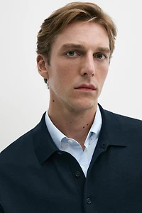 Pull polo en maille 100 % laine mérinos