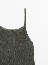Faded strappy knit top