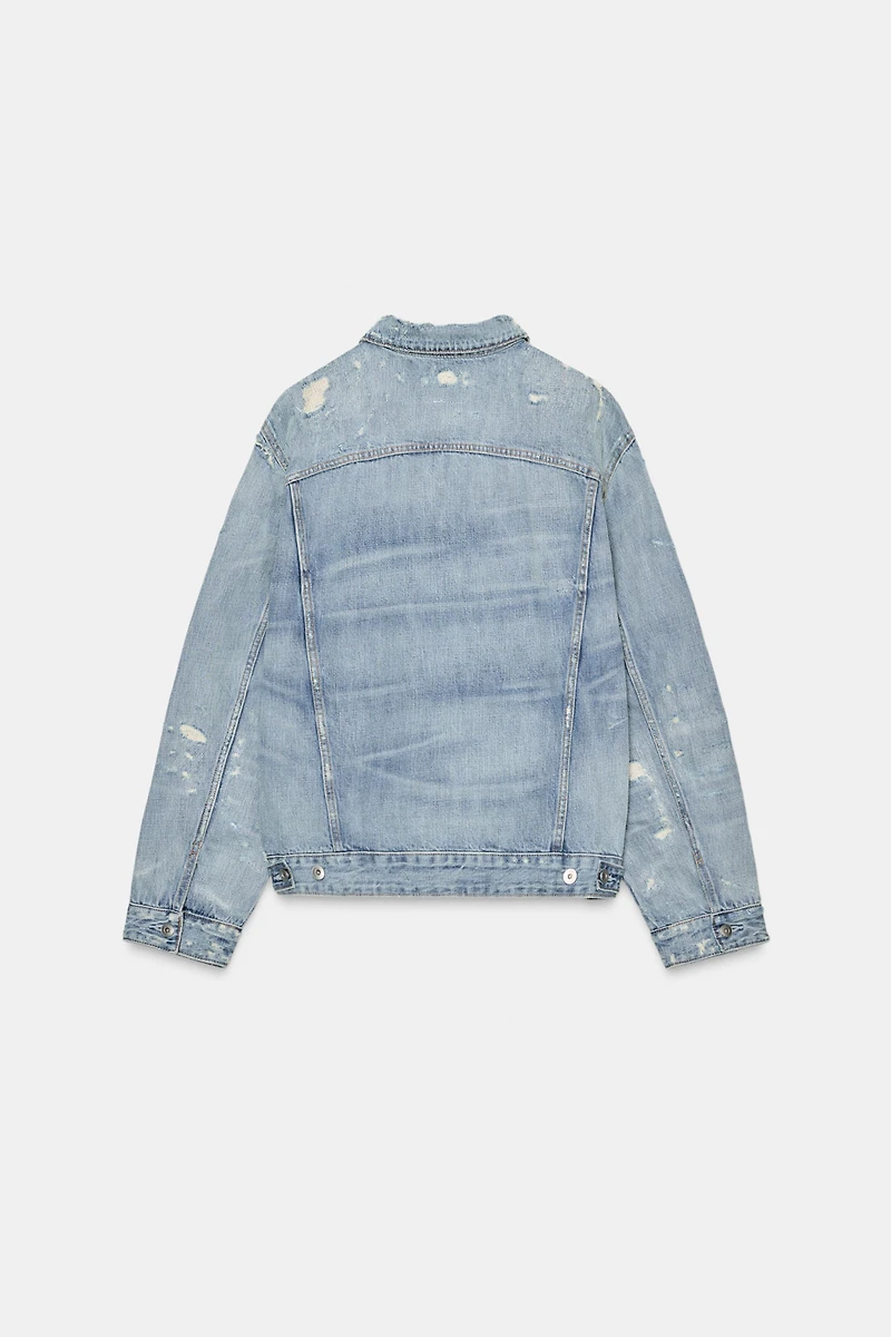 RIPPED TRF DENIM JACKET