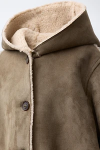 MANTEAU DOUBLE FACE EFFET MOUTON