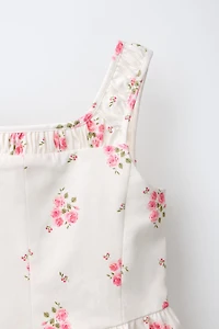 SHORT FLORAL PRINT JUMPSUIT