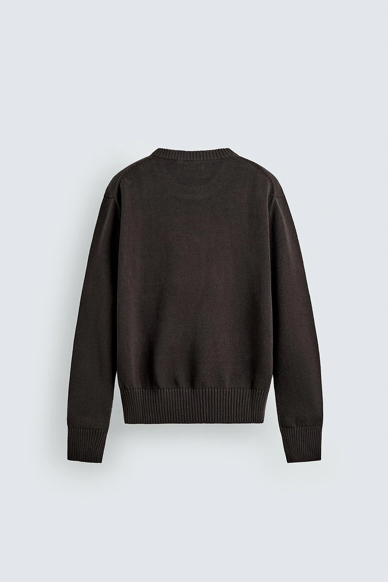 REGULAR FIT COTTON-LINEN JUMPER