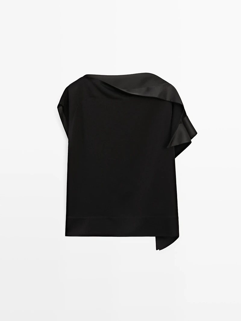 Asymmetric top with ruffle detail - STUDIO