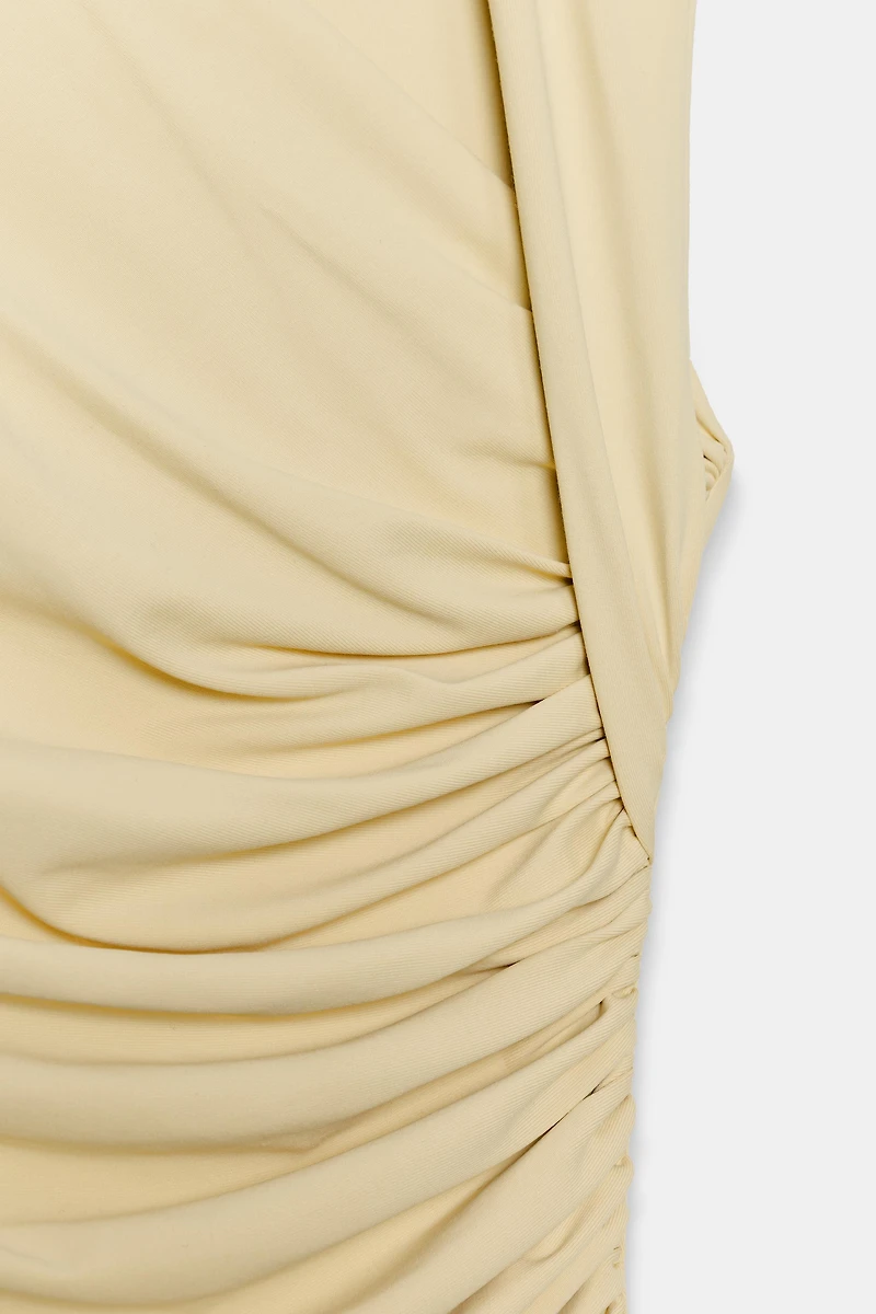DRAPED MIDI DRESS