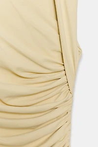 DRAPED MIDI DRESS