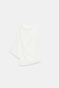 BLOUSE TUNIQUE ASYMÉTRIQUE PERLES