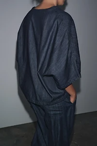 CHEMISE EN DENIM DÉCONTRACTÉE ZW COLLECTION