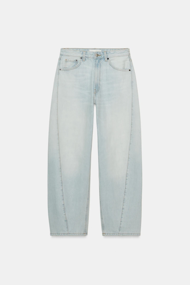 TRF MID-RISE BAGGY BALLOON JEANS