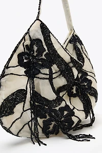 BEADED MESH BAG