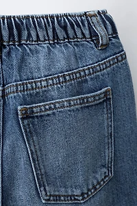 DRAWSTRING WIDE LEG JEANS