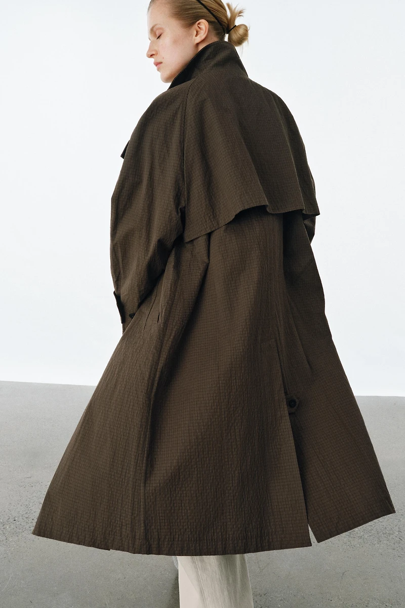 TRENCH OVERSIZE À CARREAUX ZW COLLECTION
