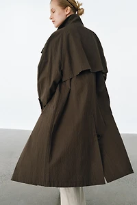 TRENCH OVERSIZE À CARREAUX ZW COLLECTION
