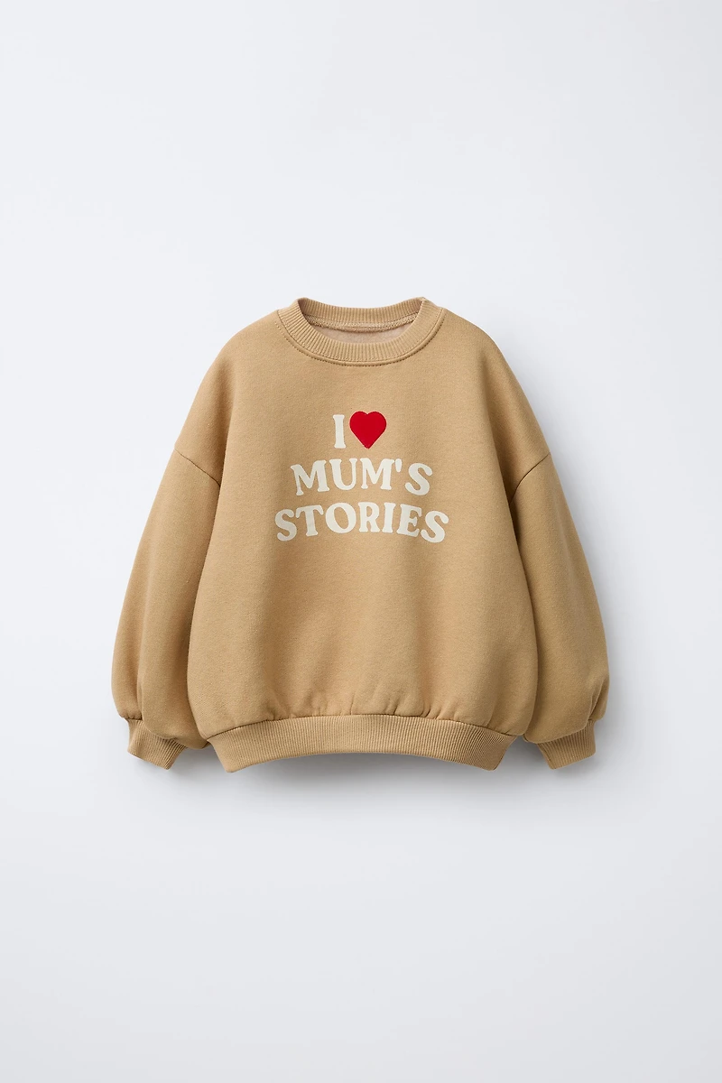 TEXT PRINT SWEATSHIRT