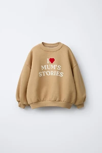 TEXT PRINT SWEATSHIRT