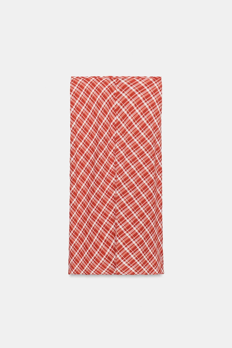 ZW COLLECTION PLAID MIDI SKIRT