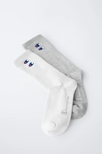 TWO-PACK OF CHAMPION ® X ZARA LOGO EMBROIDERED SOCKS