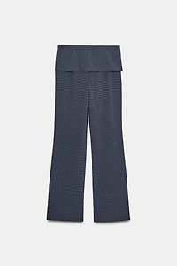 CHECK BELTED PANTS