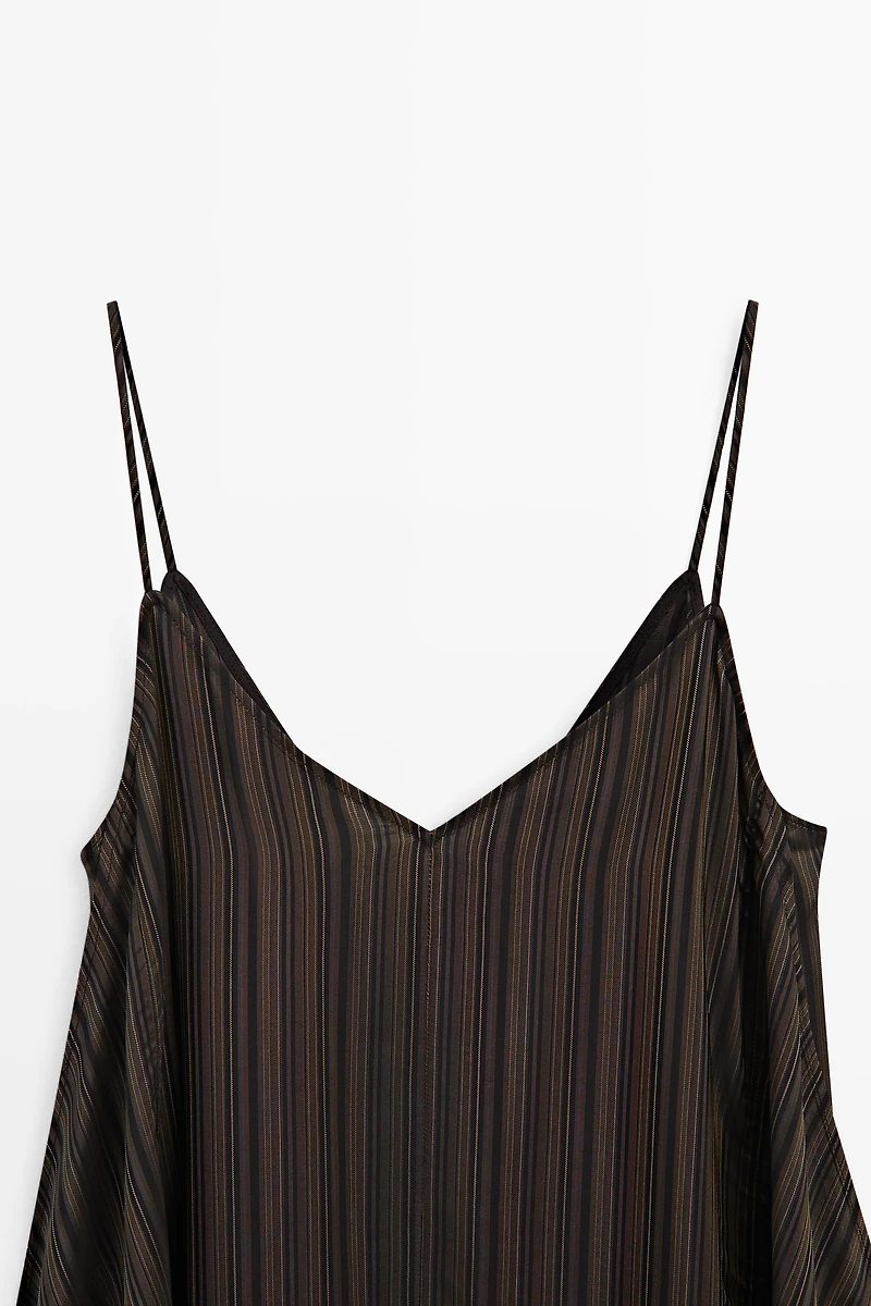 Asymmetrical flowing midi dress
