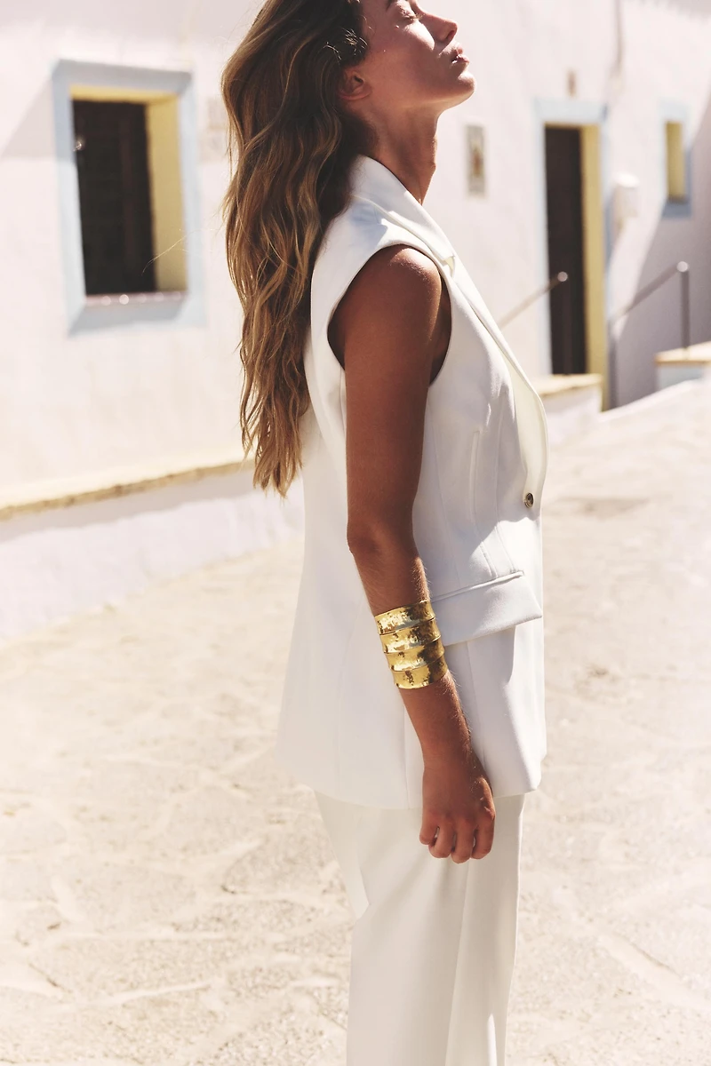 GILET LONG UN BOUTON