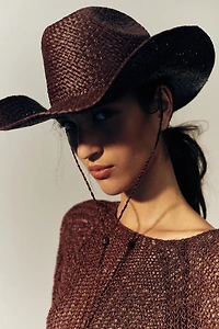 100% RAFFIA COWBOY HAT
