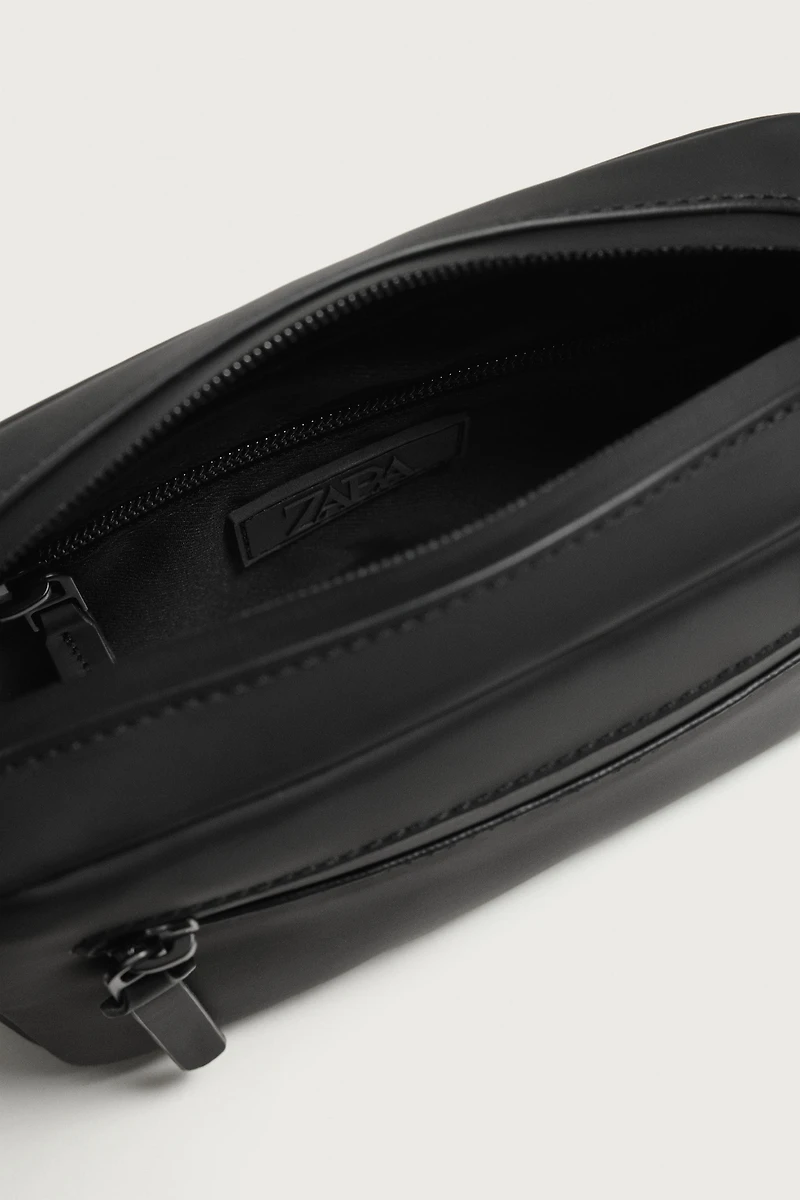 RUBBERIZED CROSSBODY BAG
