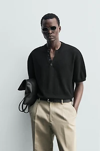 T-SHIRT EN MAILLE COTON ET LIN