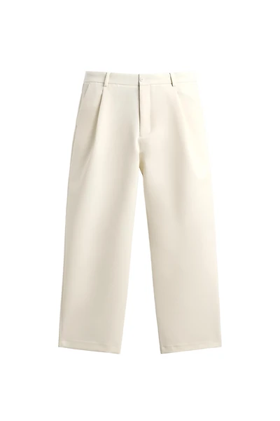 PANTALON RELAXED FIT À PLIS